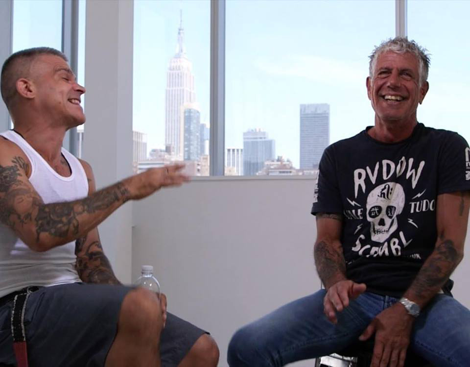 Anthony Bourdain and Me Discussing My New Book “Hard-Core: Life of My Own”